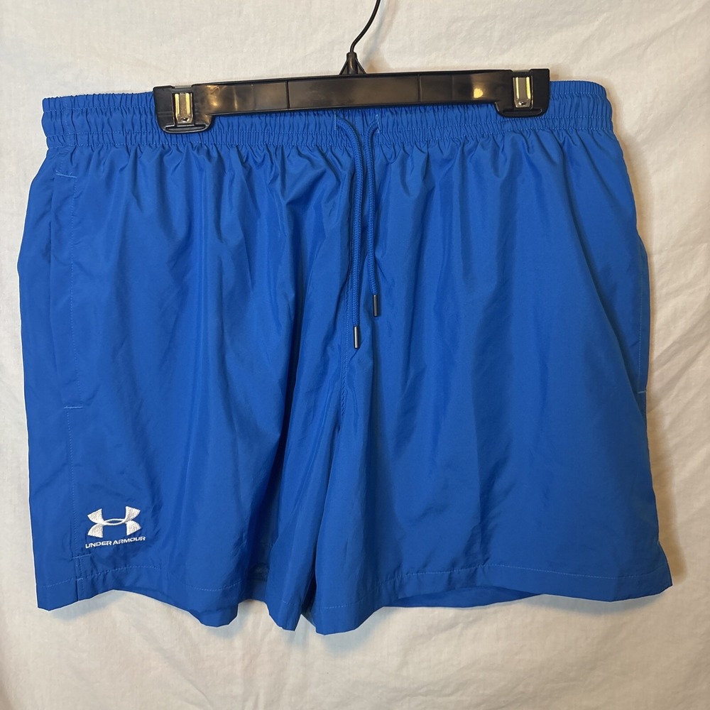 Under Armour, UA, Blue/White, Essential Icon Volley Shorts, Size:XL